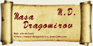 Maša Dragomirov vizit kartica